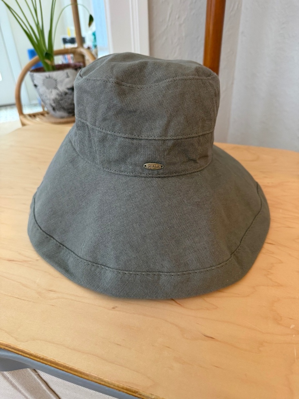 NEW Anthropologie - Scala Cotton Canvas Bucket Hat Olive Khaki // One Size